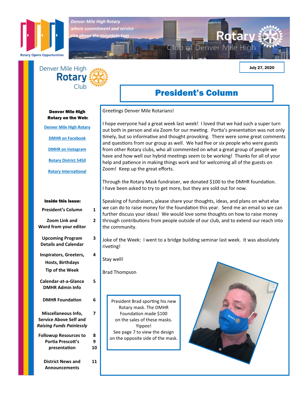 Denver Mile High Rotary Newsletter