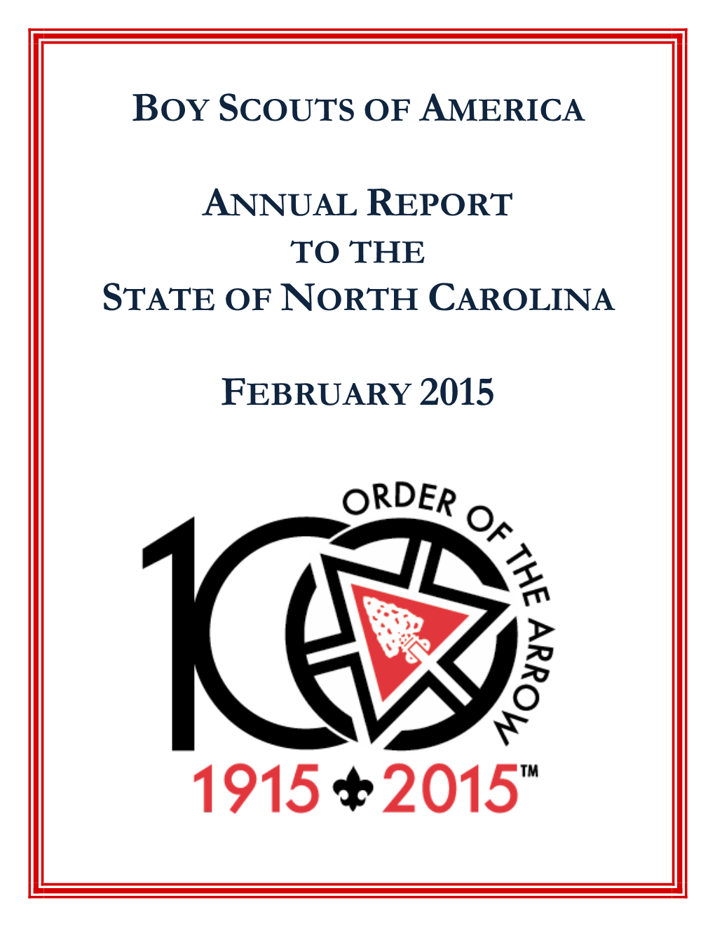 State of North Carolina February 2015
