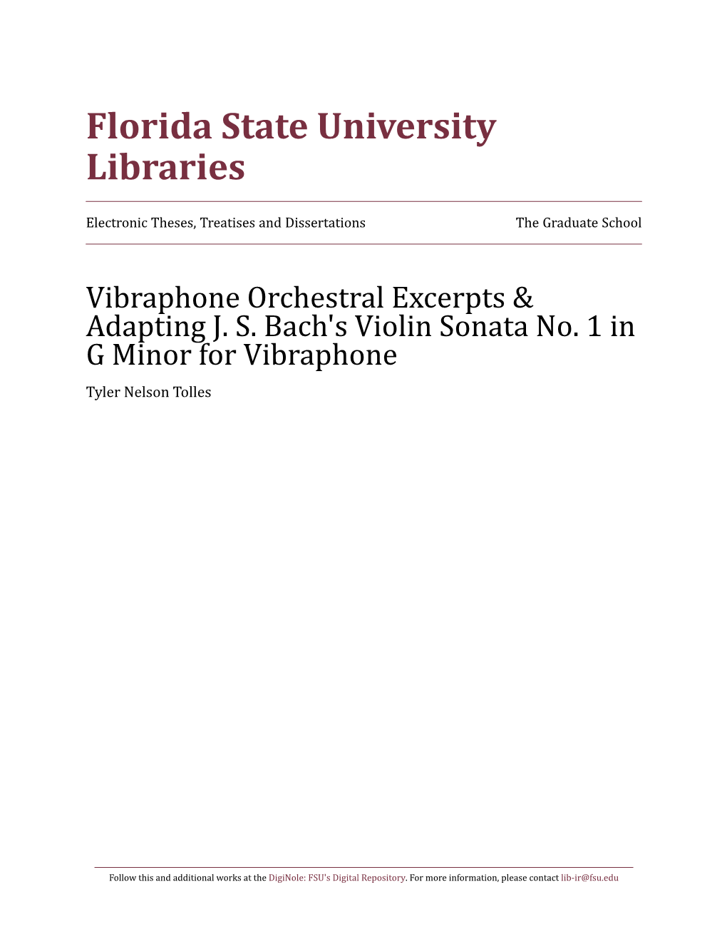 Vibraphone Orchestral Excerpts & Adapting JS Bach's Violin Sonata