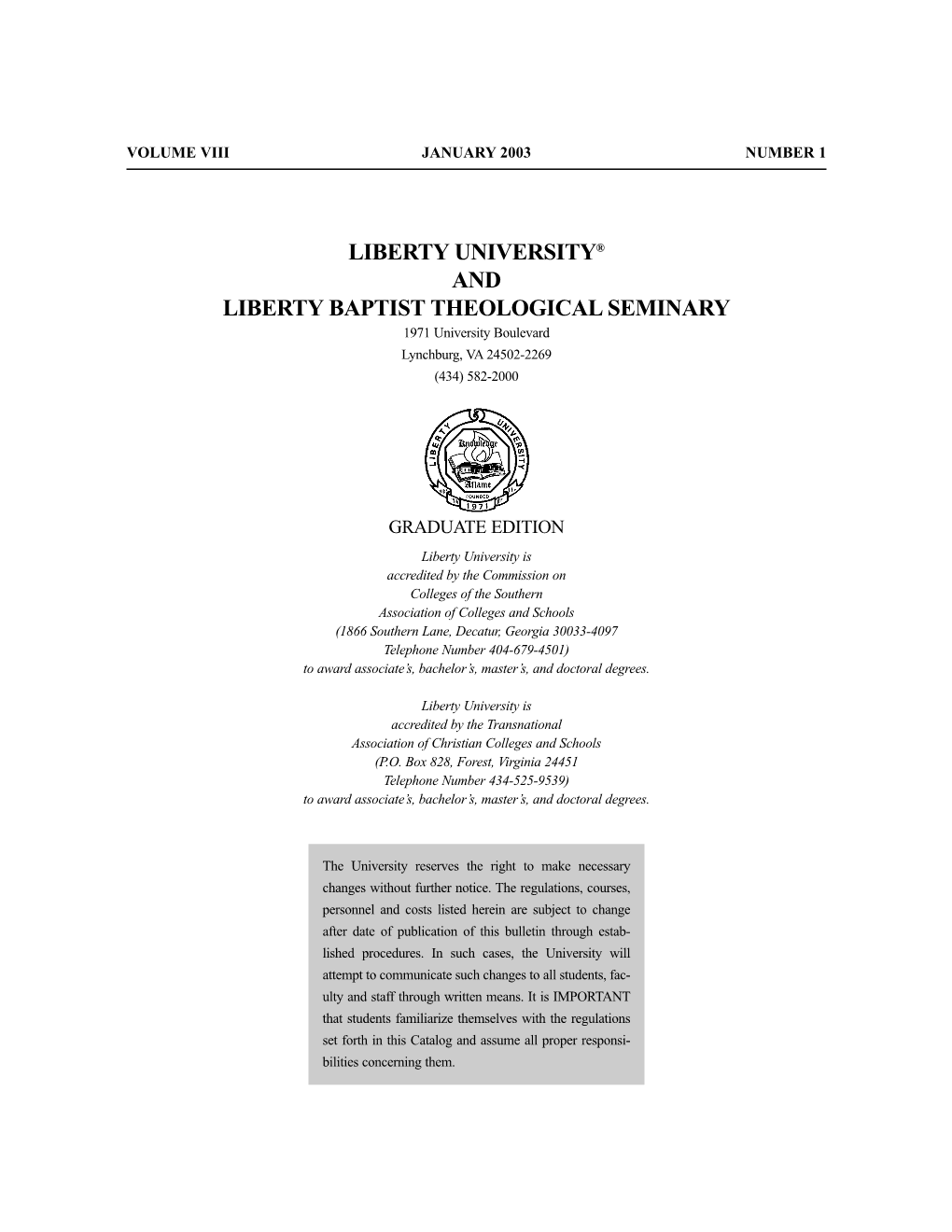 Liberty University® and Liberty
