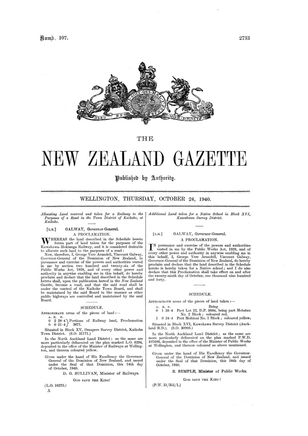 NEW ZEALAND GAZETTE Jublisgth B,I Iutgority