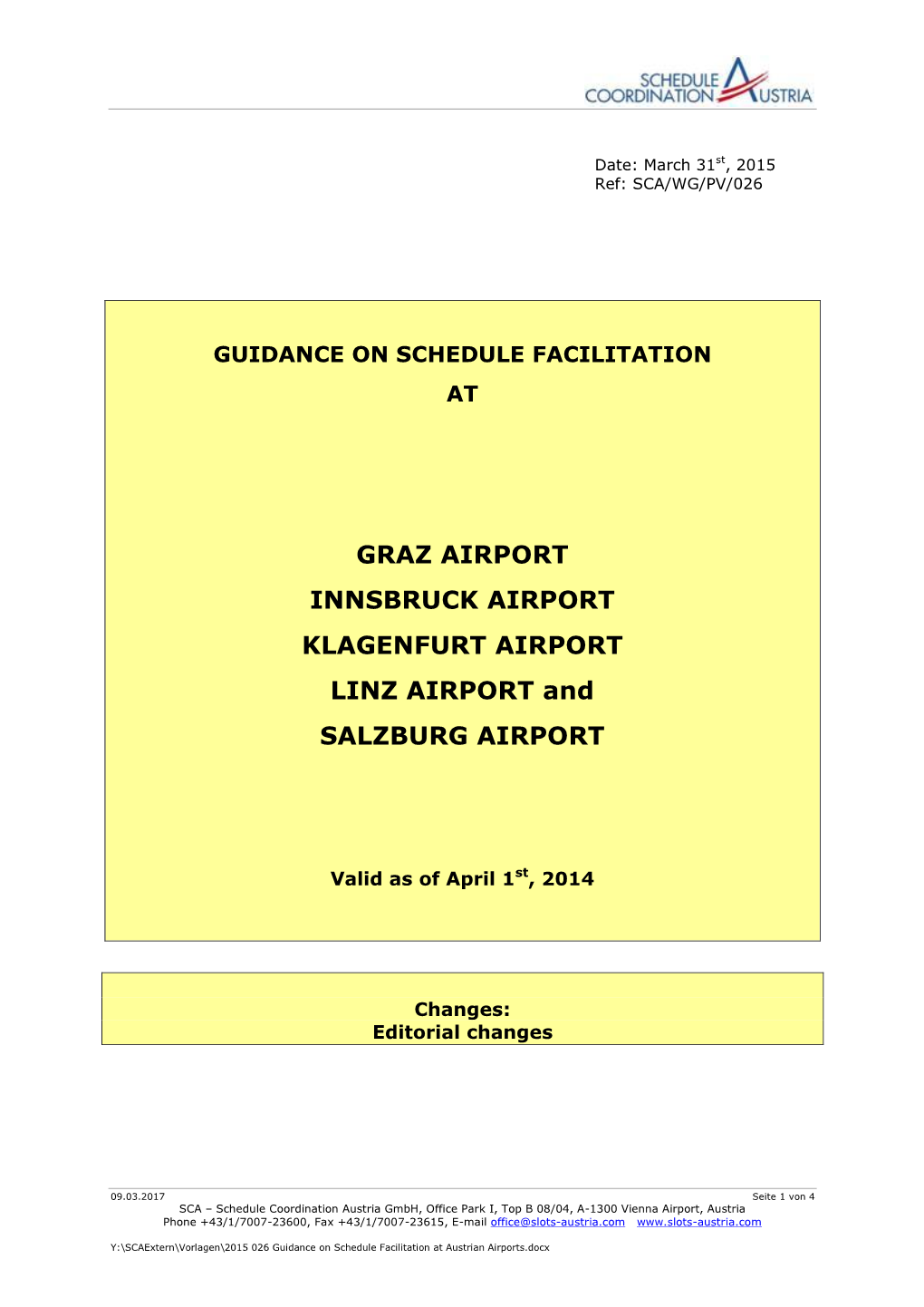 Guidance on Schedule Facilitation GRZ,INN,KLU,LNZ,SZG.Pdf