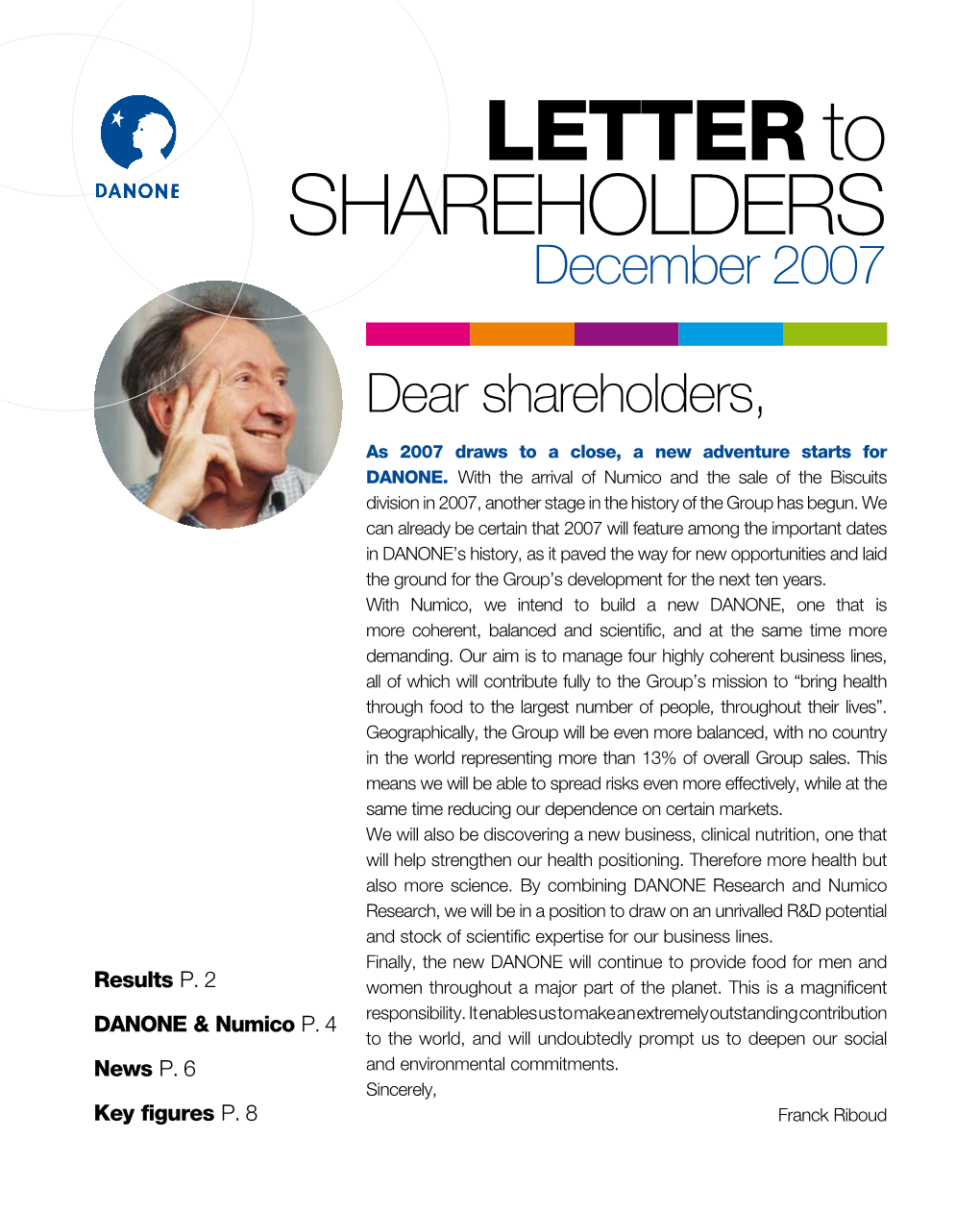 Letter to Shareholders December 2007
