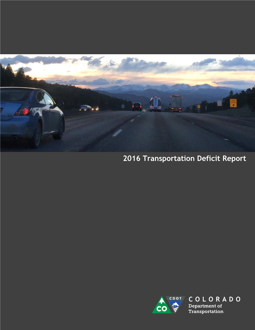 2016 Transportation Deficit Report