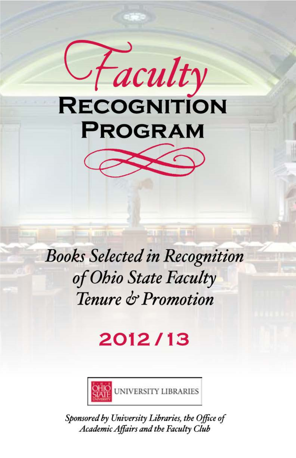 Tjculty __ RECOGNITION PROGRAM Cess;~