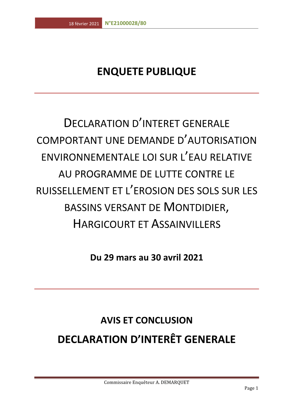 Conclusion CC Du Grand Roye