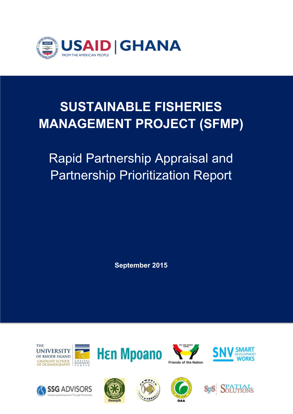 Rapid Partnership Appraisal and Partnership Prioritization Report