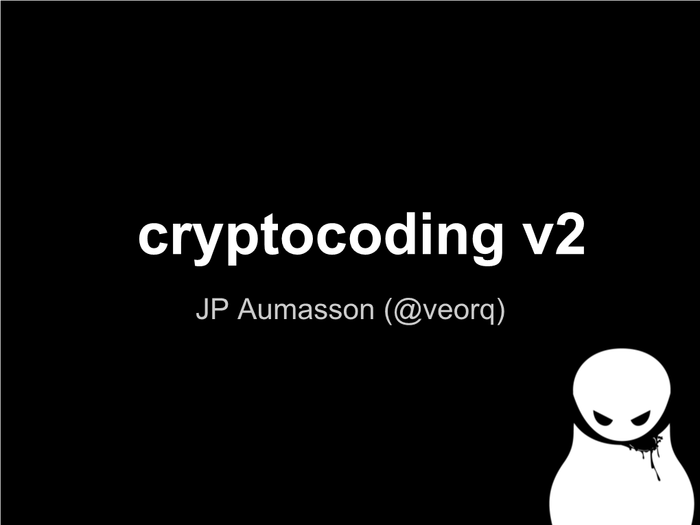 Cryptocoding V2