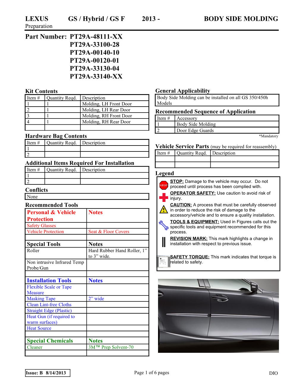 Accessory Installation Instrucution Template - 2004 s2