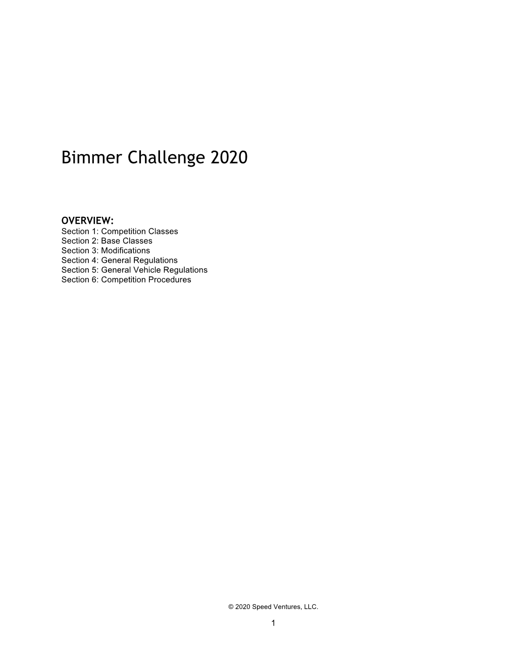 Bimmer Challenge 2020