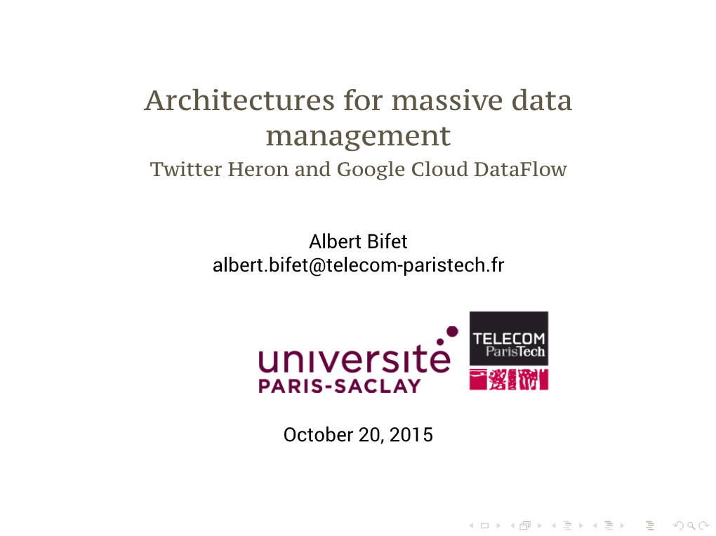 Twitter Heron and Google Cloud Dataflow