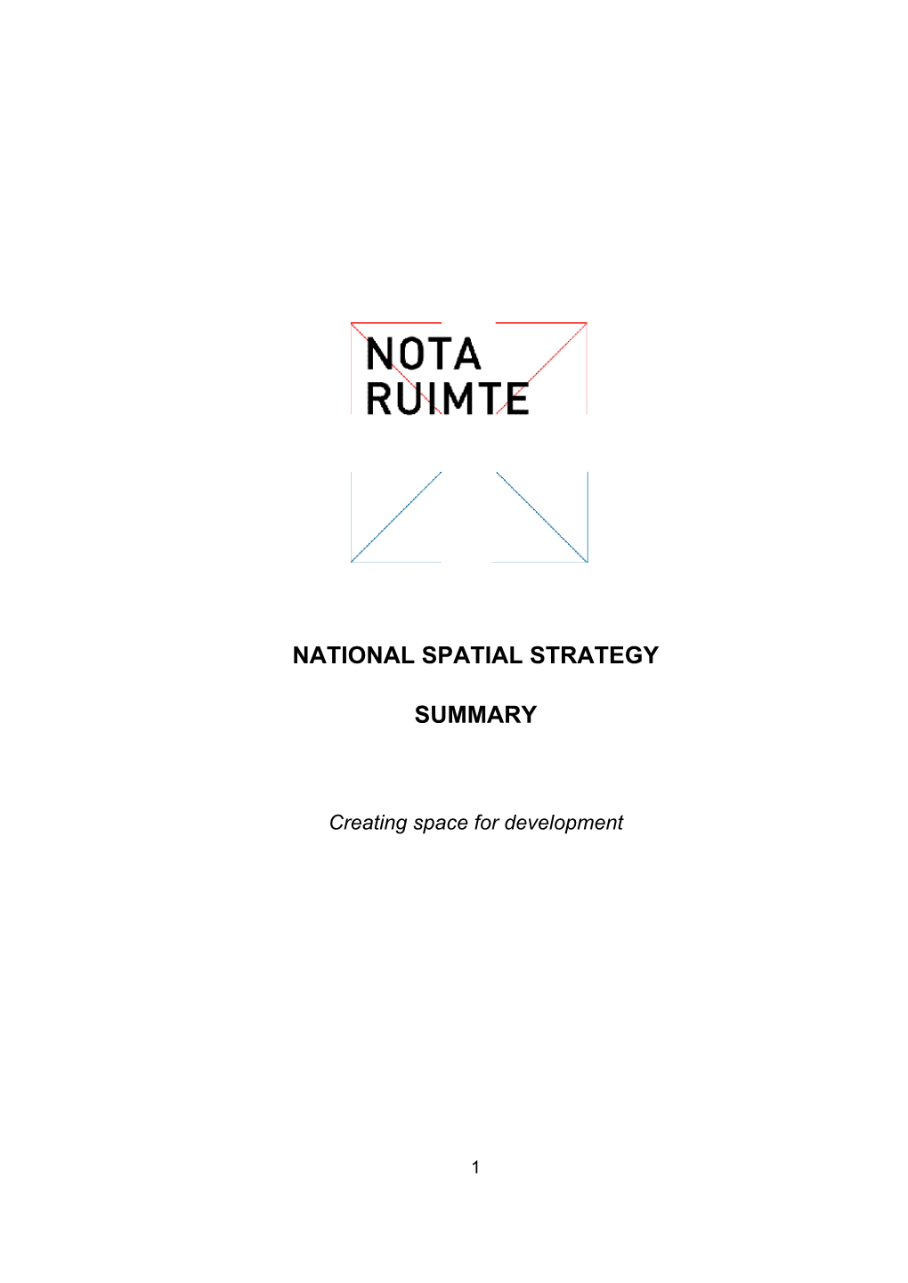 National Spatial Strategy Summary