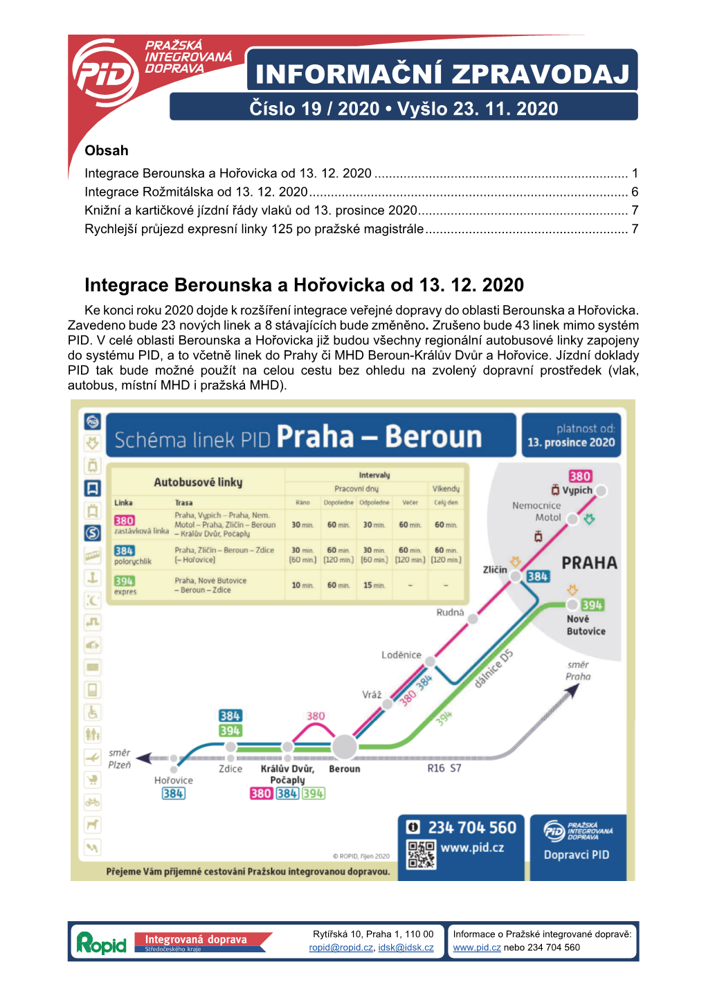 INFORMAČNÍ ZPRAVODAJ Číslo 19 / 2020 • Vyšlo 23