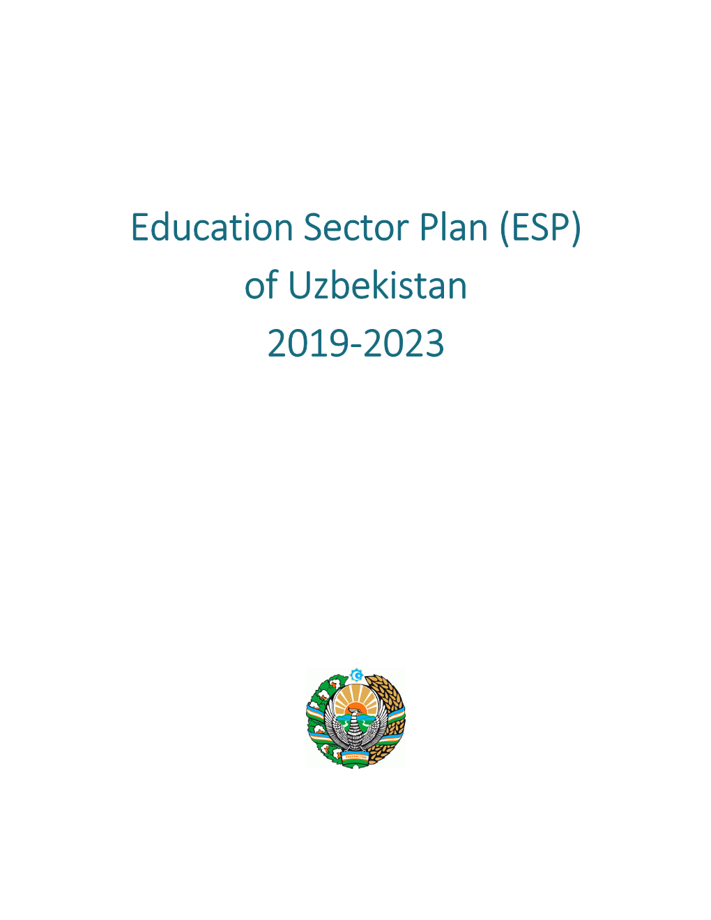 Eduction Sector PLAN 2019-2023