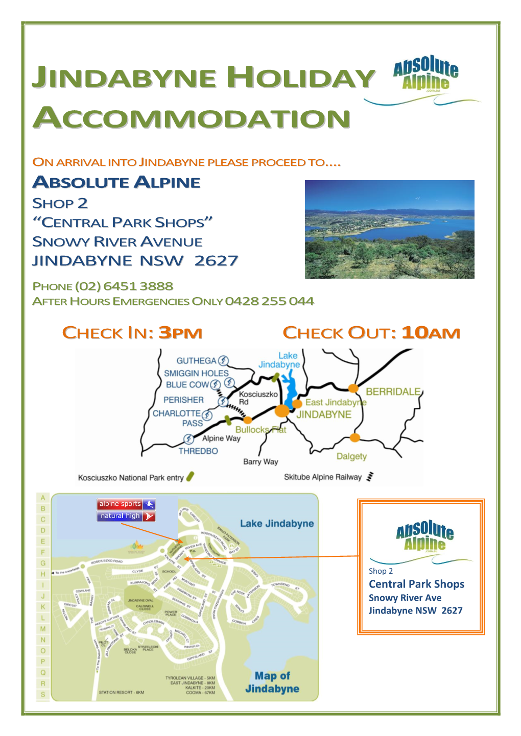 Jindabyne Holiday Accommodation