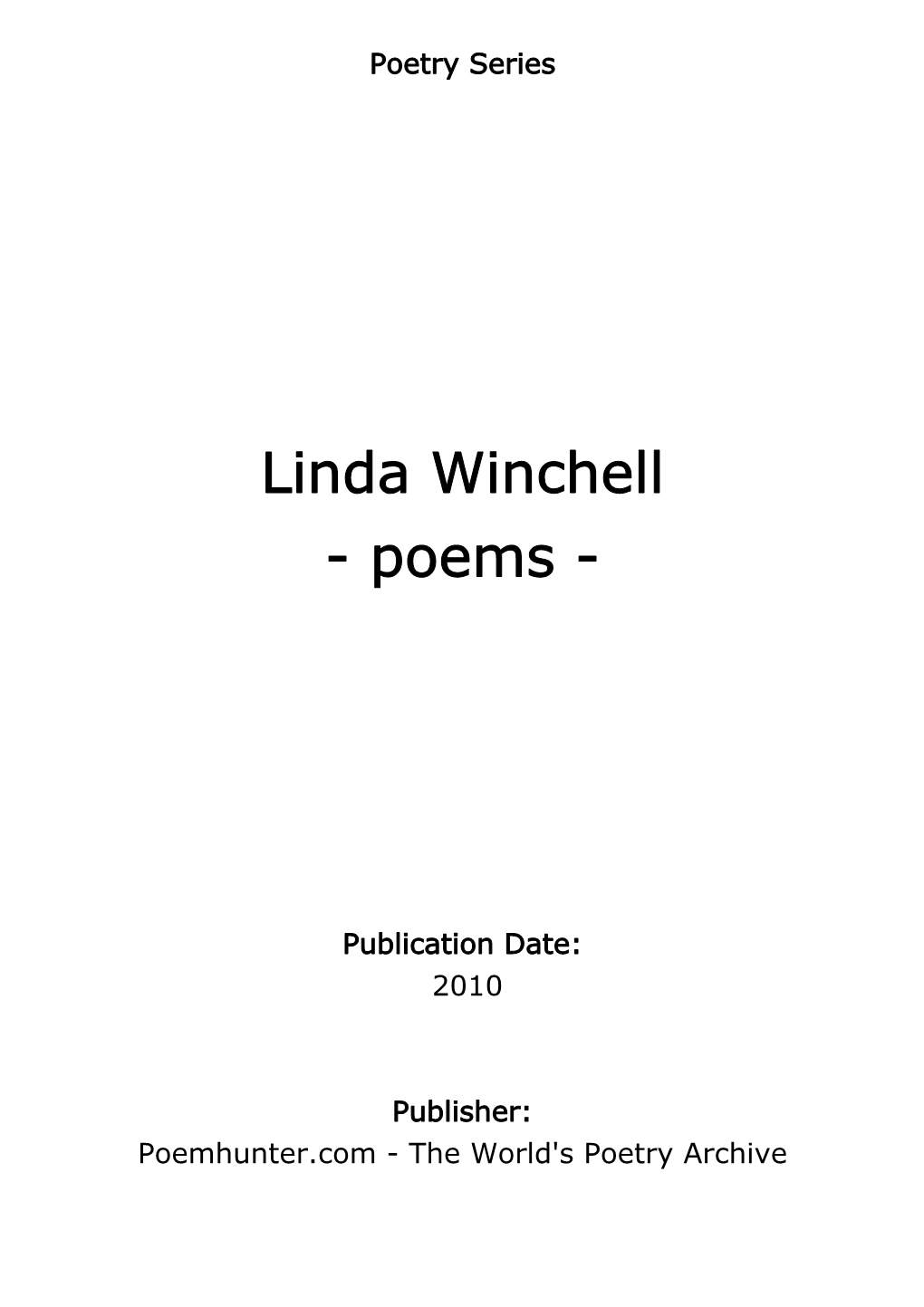 Linda Winchell - Poems