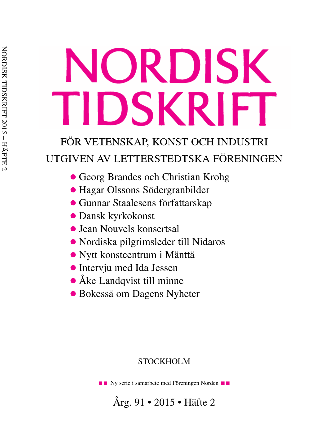 För Vetenskap, Konst Och Industri Utgiven Av