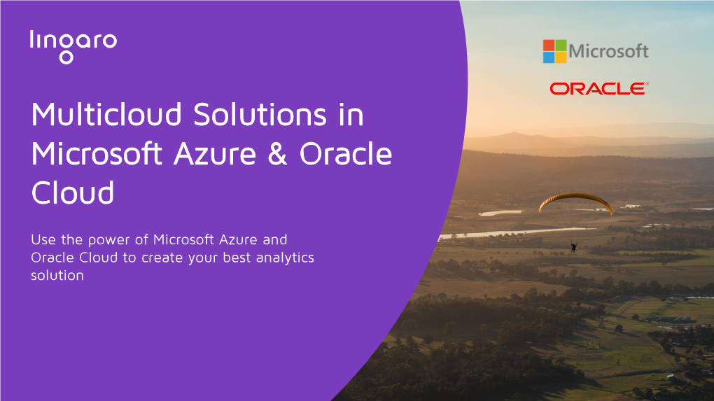 Multicloud Solutions in Microsoft Azure & Oracle Cloud
