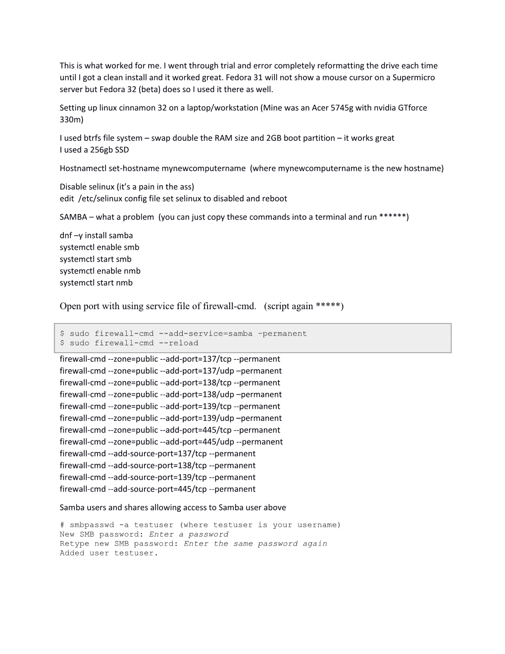 Open Port with Using Service File of Firewall-Cmd. (Script Again *****)