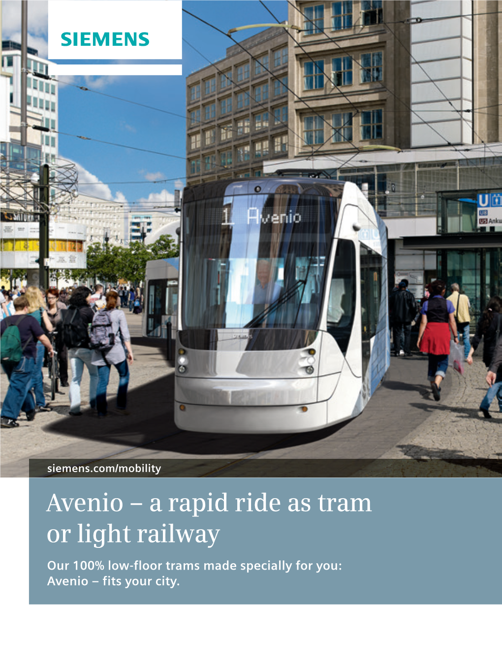 Brochure: Avenio – a Rapid Ride As Tram Or Light Railway