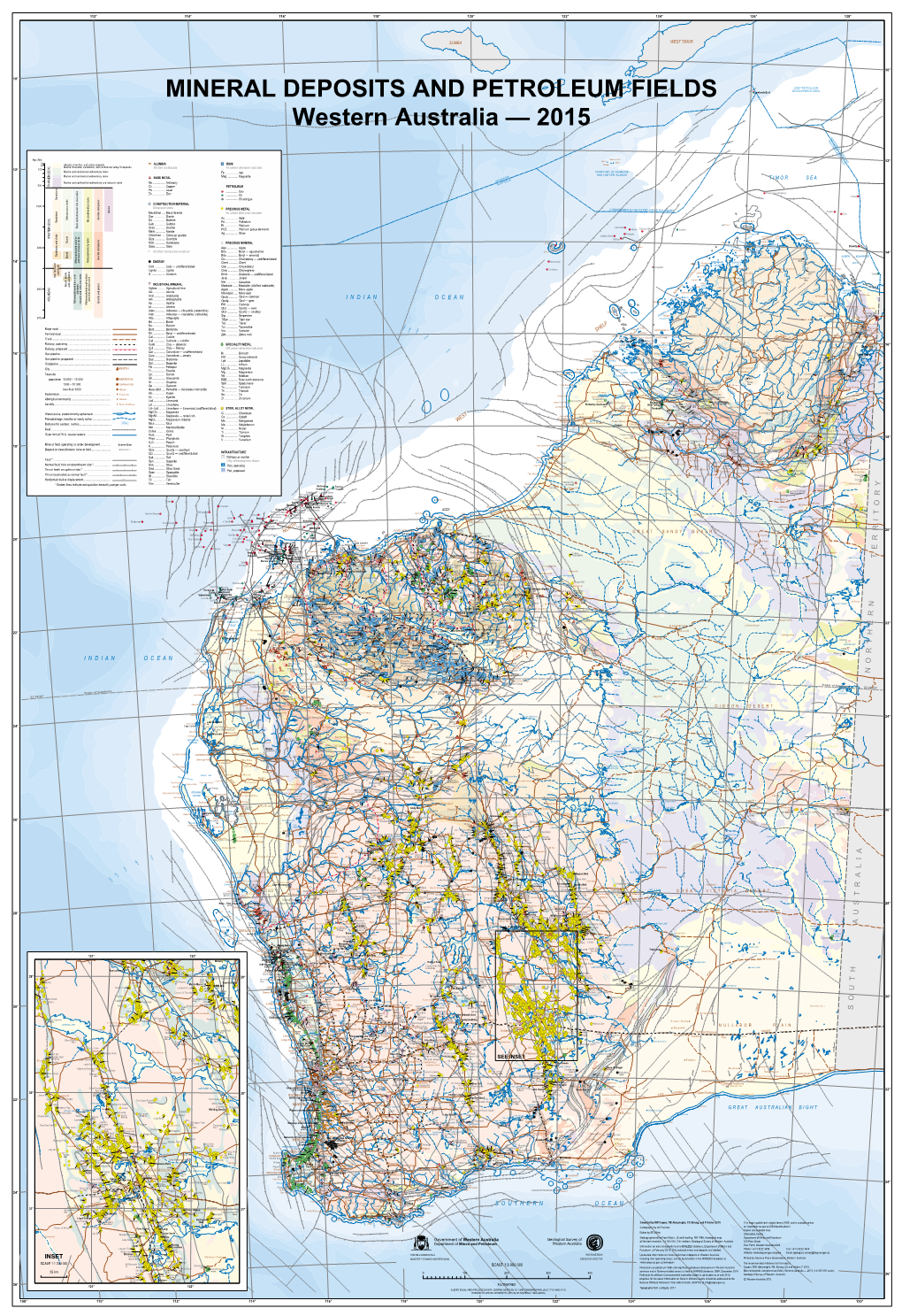 Mineral Deposits and Petroleum Fields, Western Australia