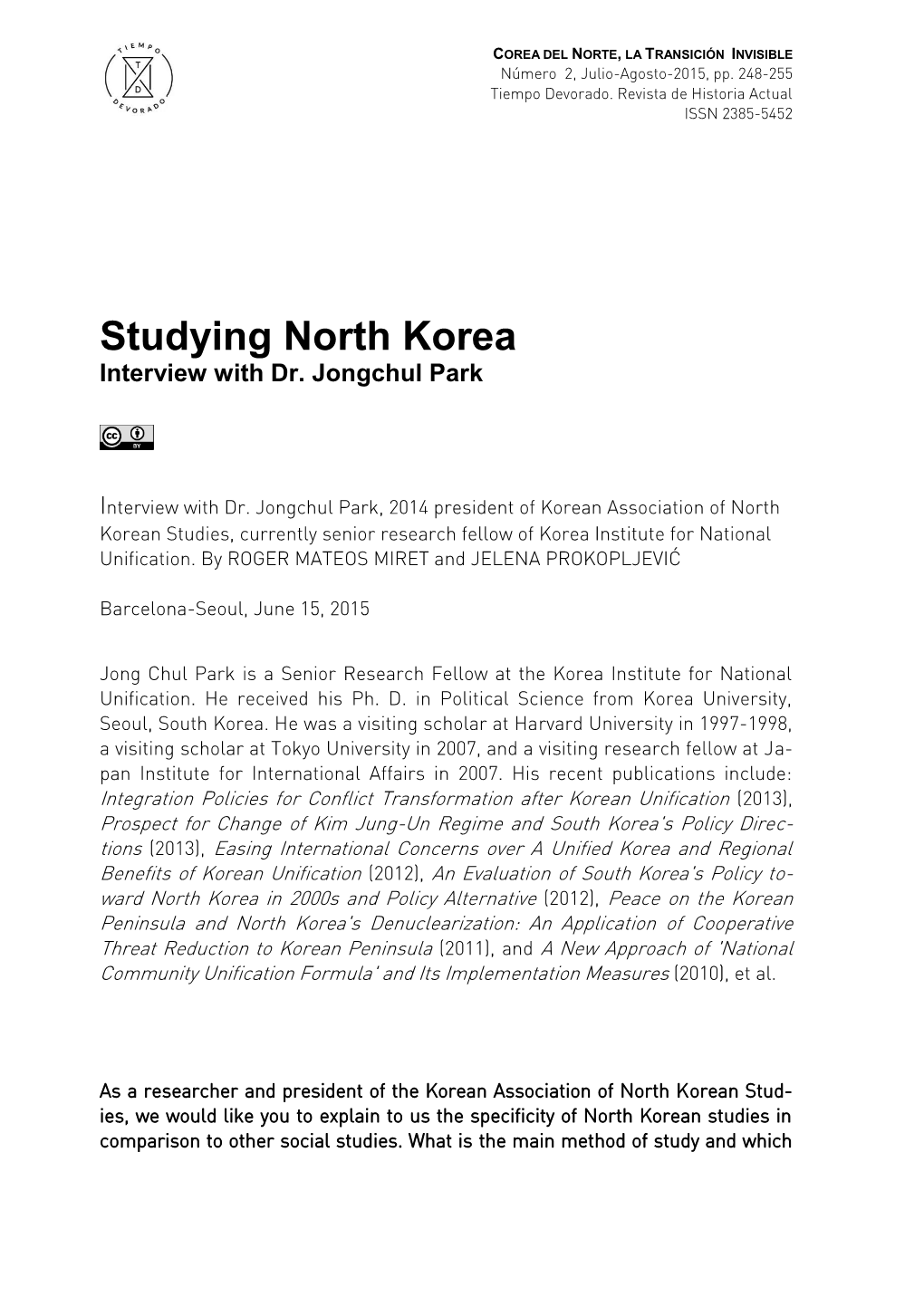Studying North Korea Interview with Dr