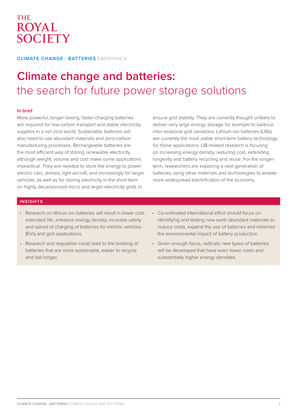 Climate Change and Batteries: the Search for Future Power Storage Solutions