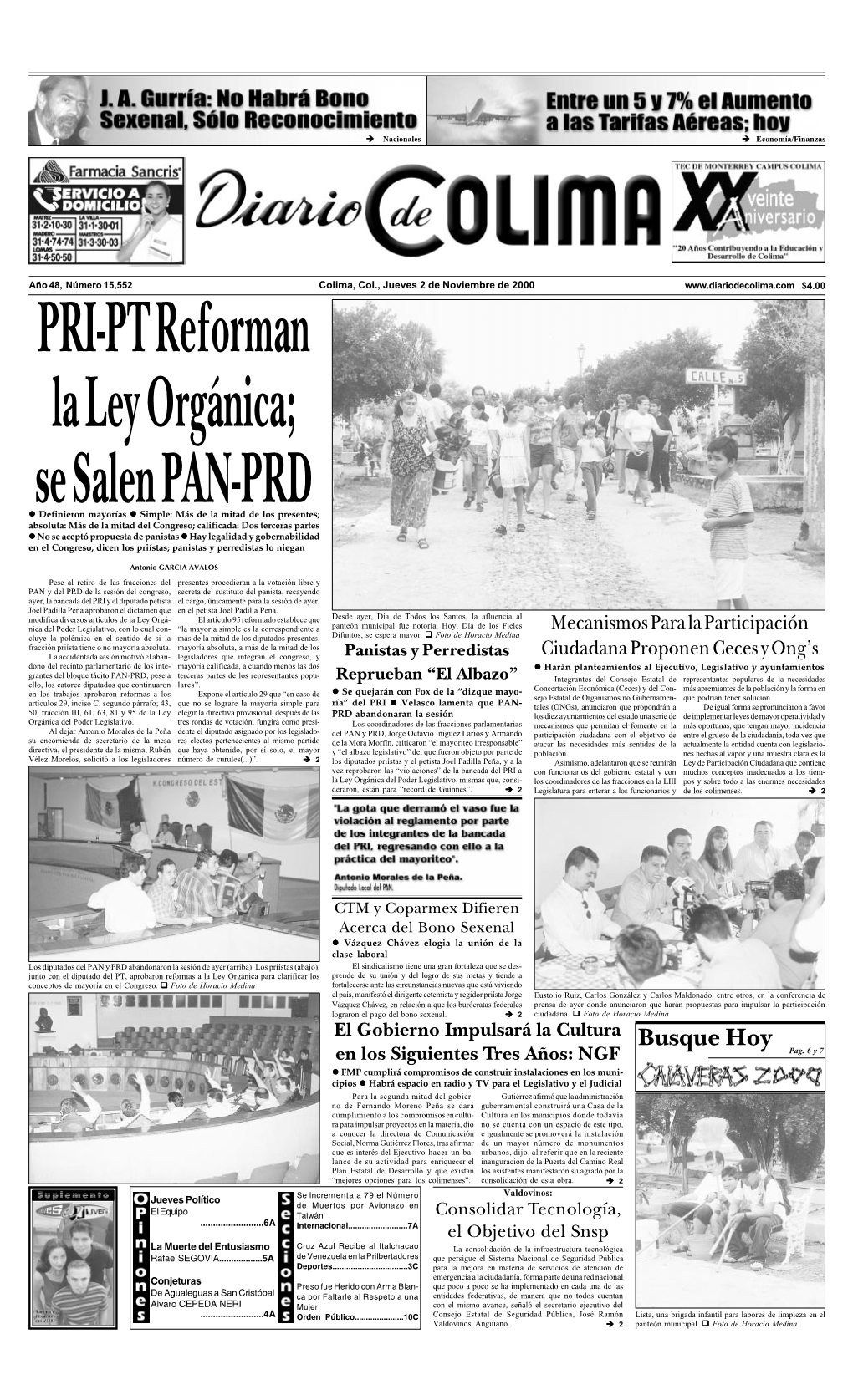 PRI-PT Reforman La Ley Orgánica; Se Salen PAN-PRD