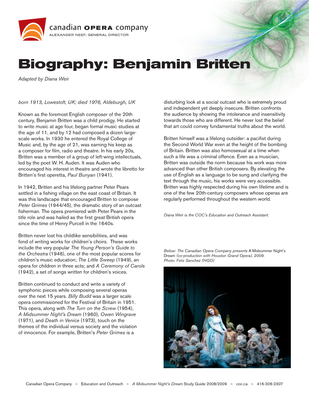 Biography: Benjamin Britten