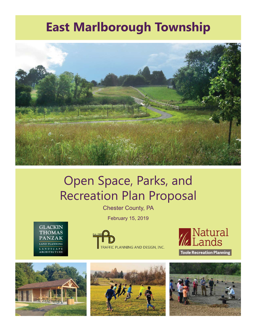 Open Space, Parks, and Recreation Plan Proposal East Marlborough