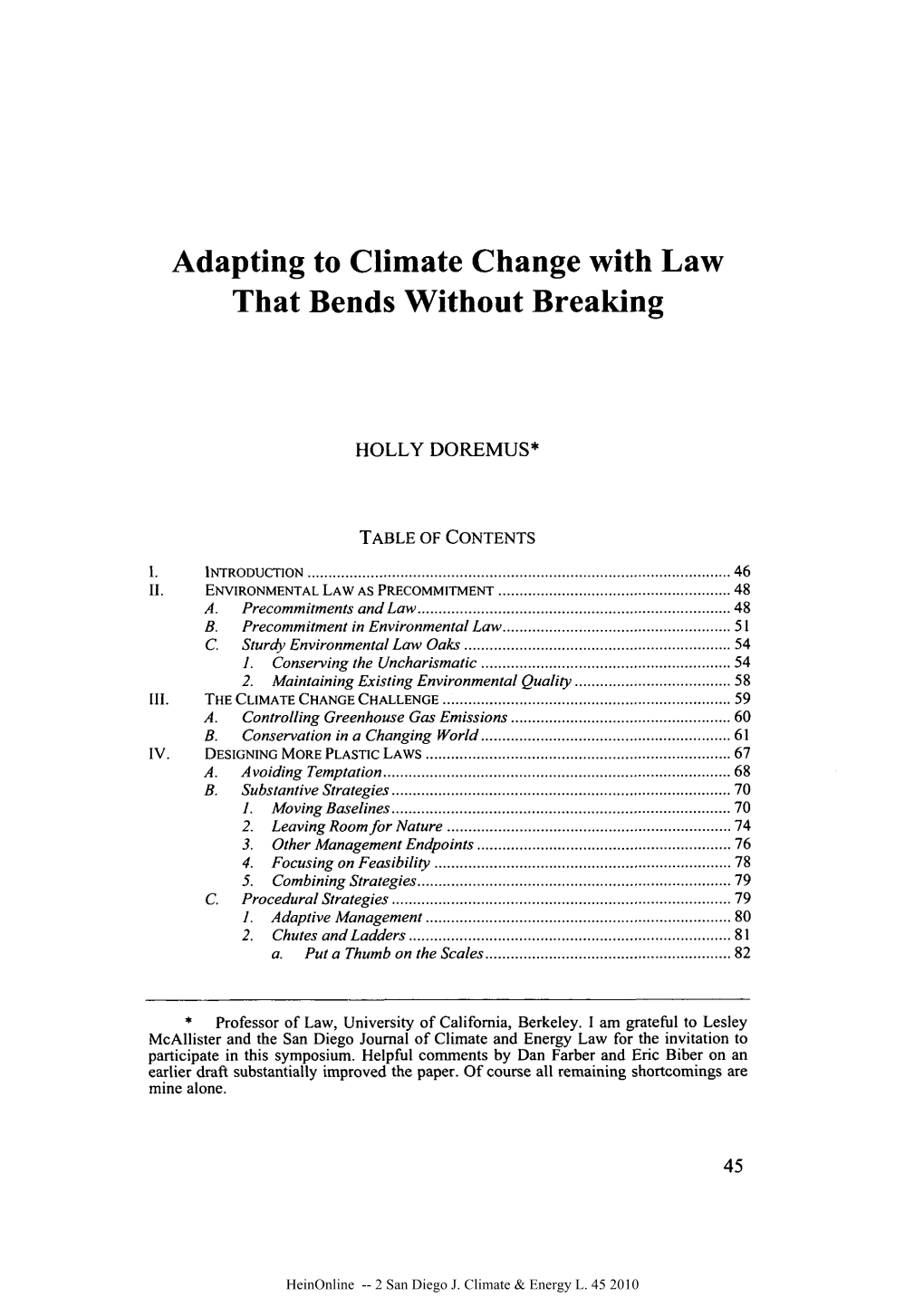 Adapting to Climate Change with Law That Bends Without Breaking