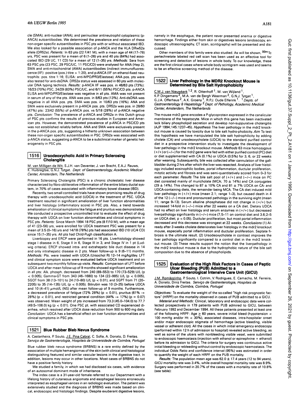 Published As 10.1136/Gut.37.Suppl 2 Pt 2.A181 on 1 January 1995