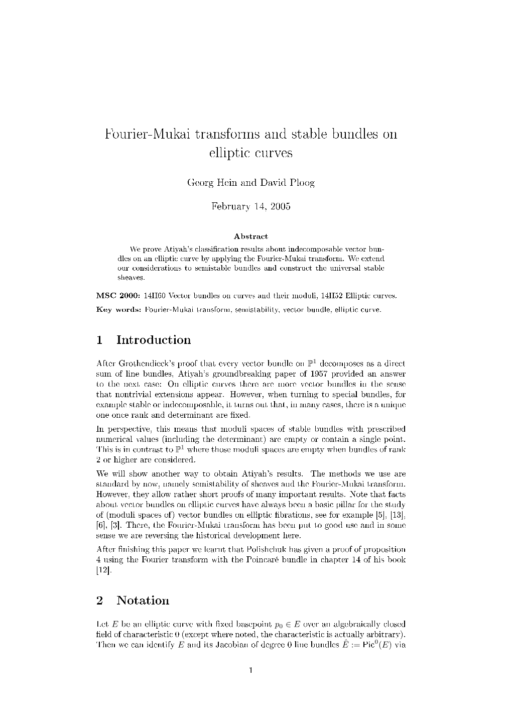 Fourier-Mukai Transforms and Stable Bundles on Elliptic Curves