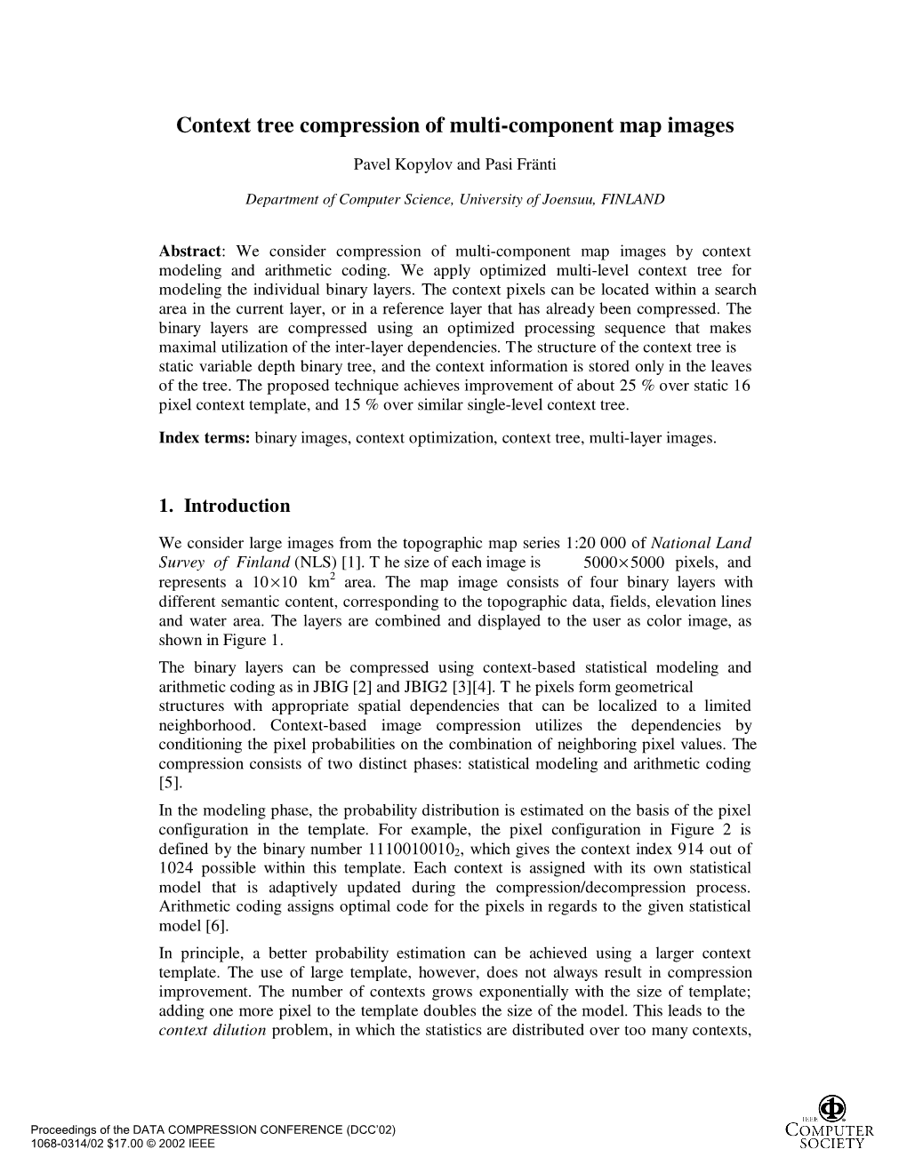 Data Compression Conference, 2002. Proceedings. DCC 2002