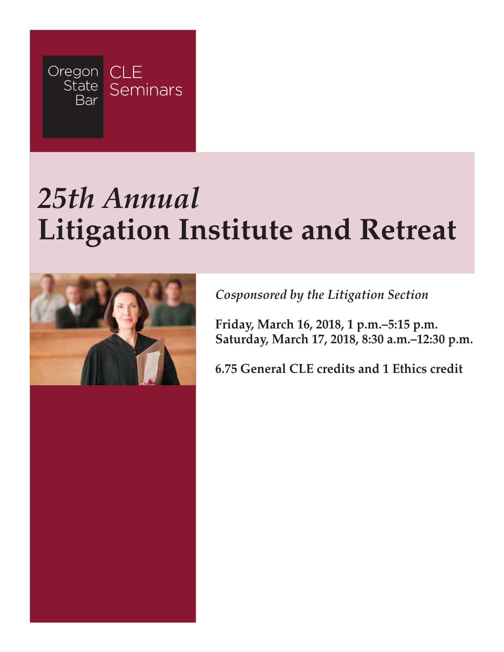 25Th Annual Litigation Institute and Retreat