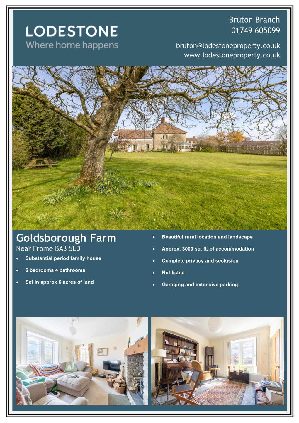 Goldsborough Farm Near Frome BA3 5LD  Approx