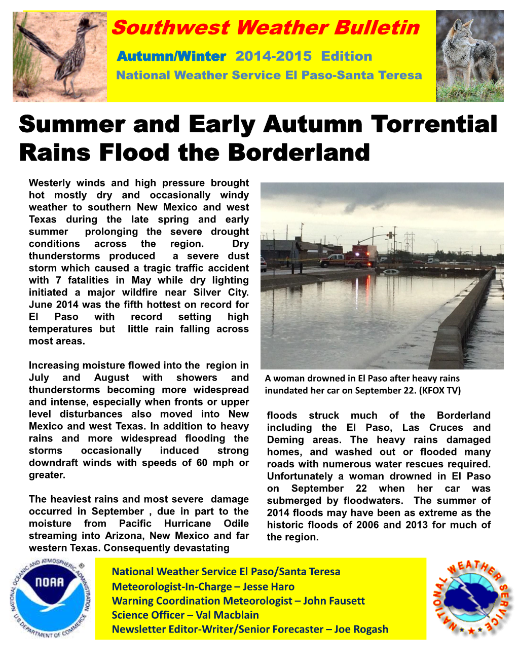 Summer and Early Autumn Torrential Rains Flood the Borderland
