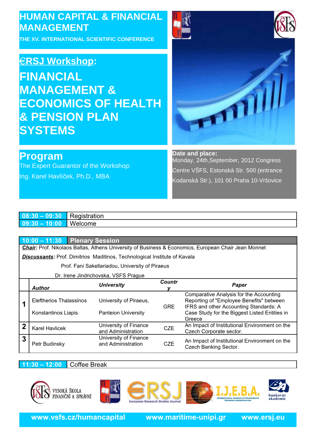 Workshop Prague Sessions Program