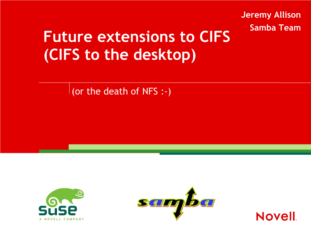 CIFS to the Desktop)