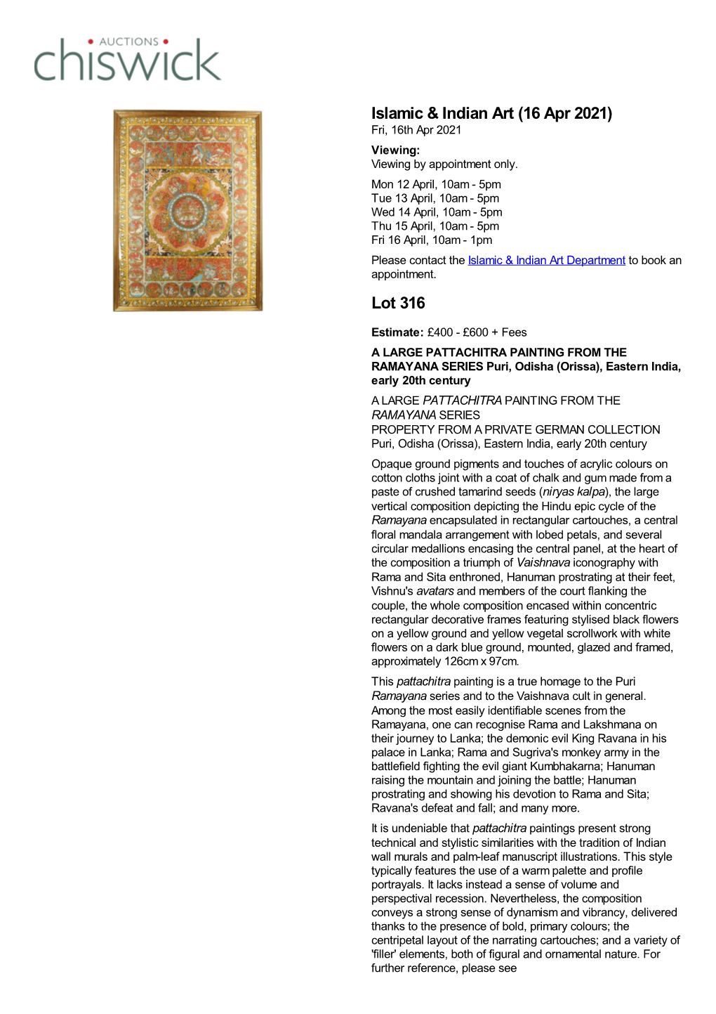 Islamic & Indian Art (16 Apr 2021) Lot