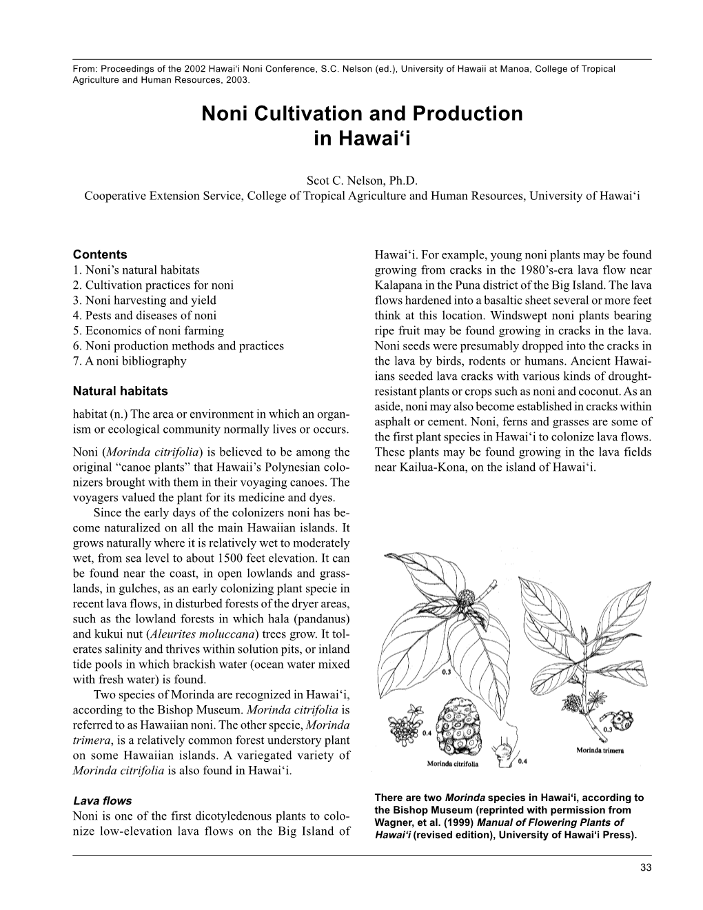 Noni Cultivation and Production in Hawai'i