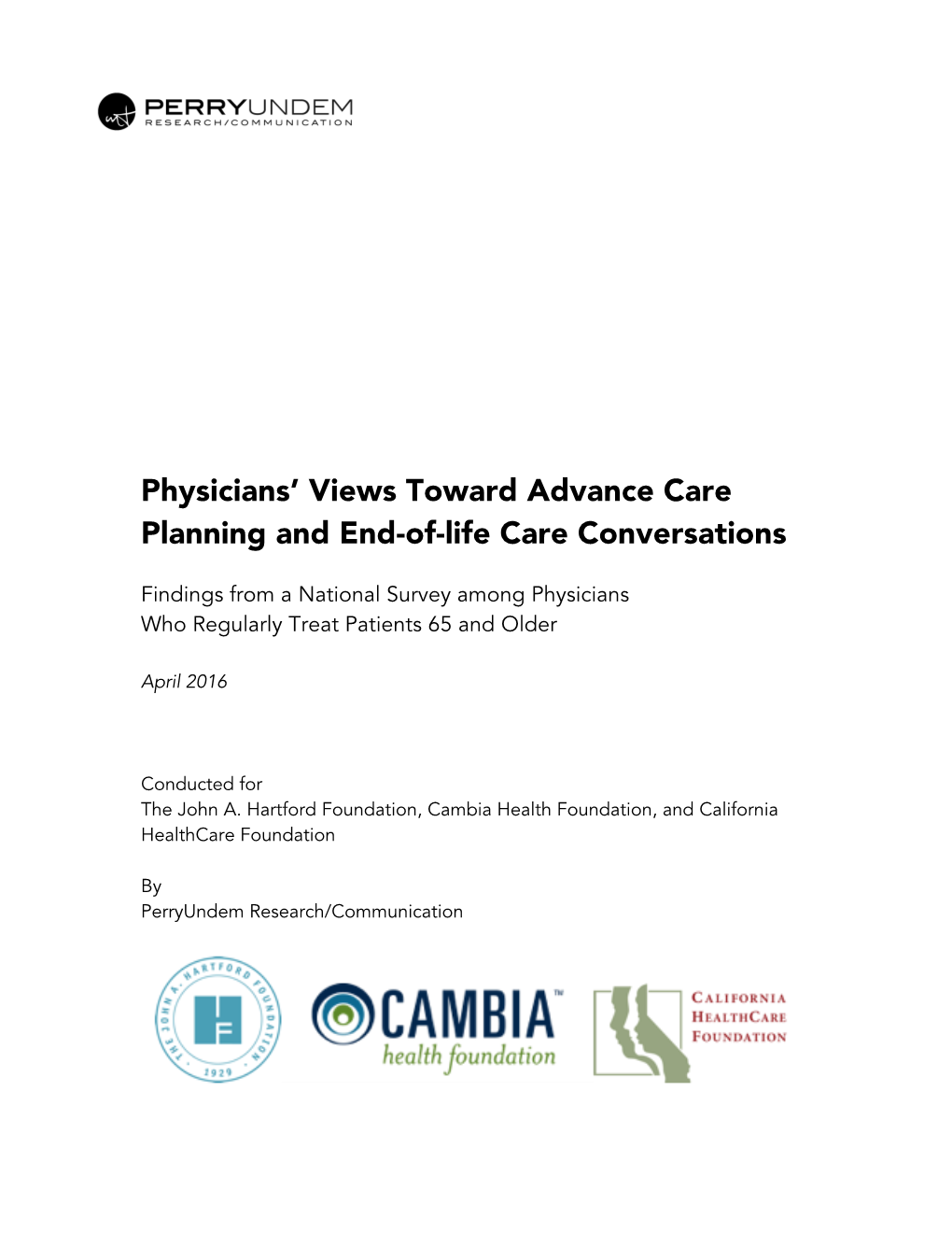 Physicians' Views Toward Advance Care Planning and End-Of-Life Care