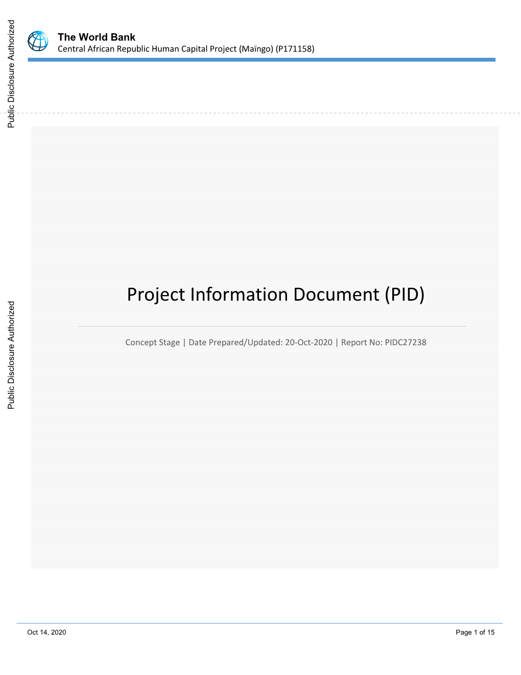 Concept Project Information Document