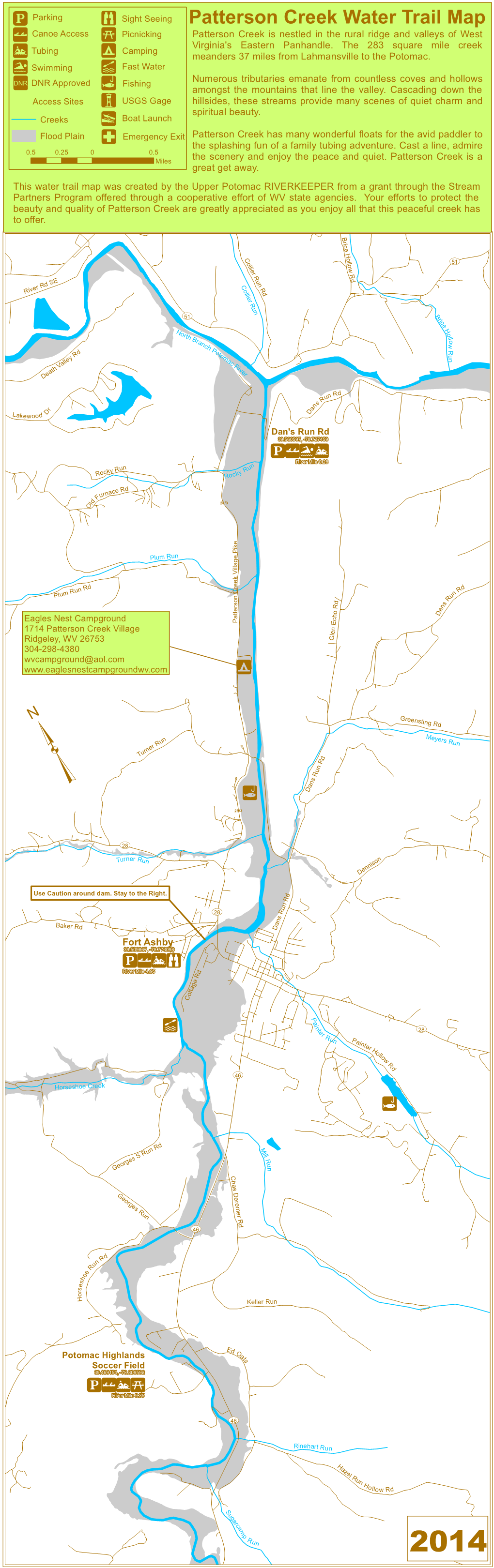 Patterson Creek Water Trail Map | Canoe Access 5 Picnicking Patterson Creek Is Nestled in the Rural Ridge and Valleys of West Virginia's Eastern Panhandle