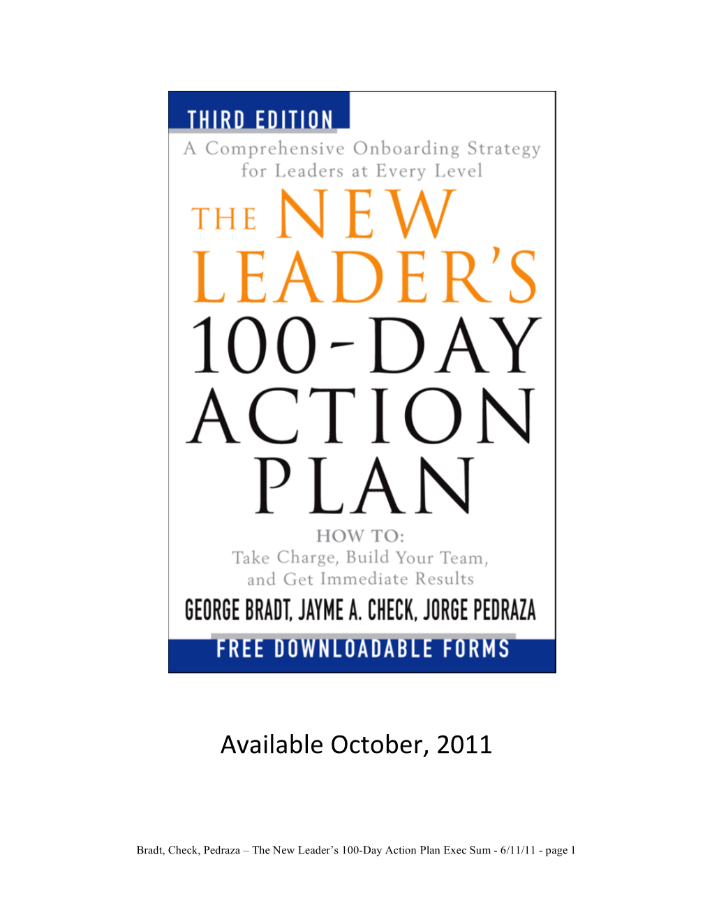 The New Leader's 100-Day Action Plan