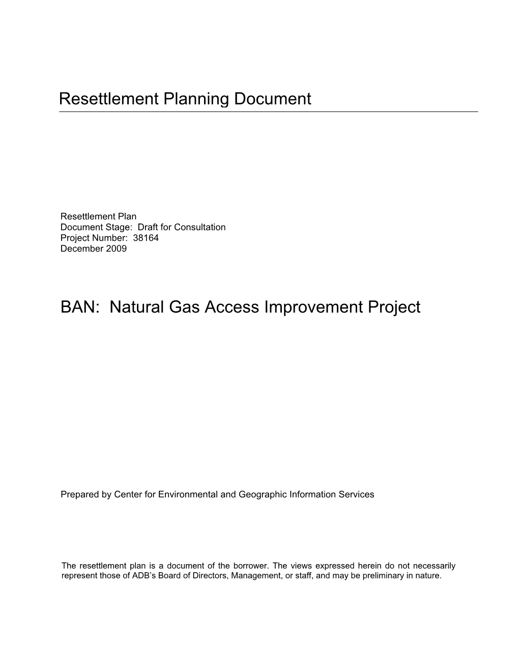 Natural Gas Access Improvement Project