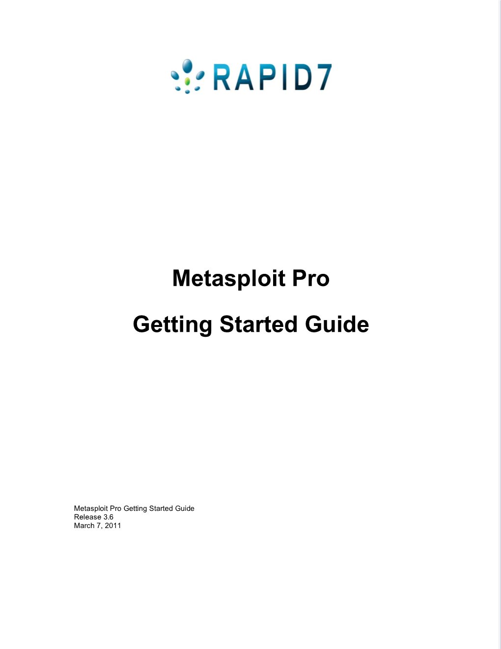 Metasploit Pro Getting Started Guide