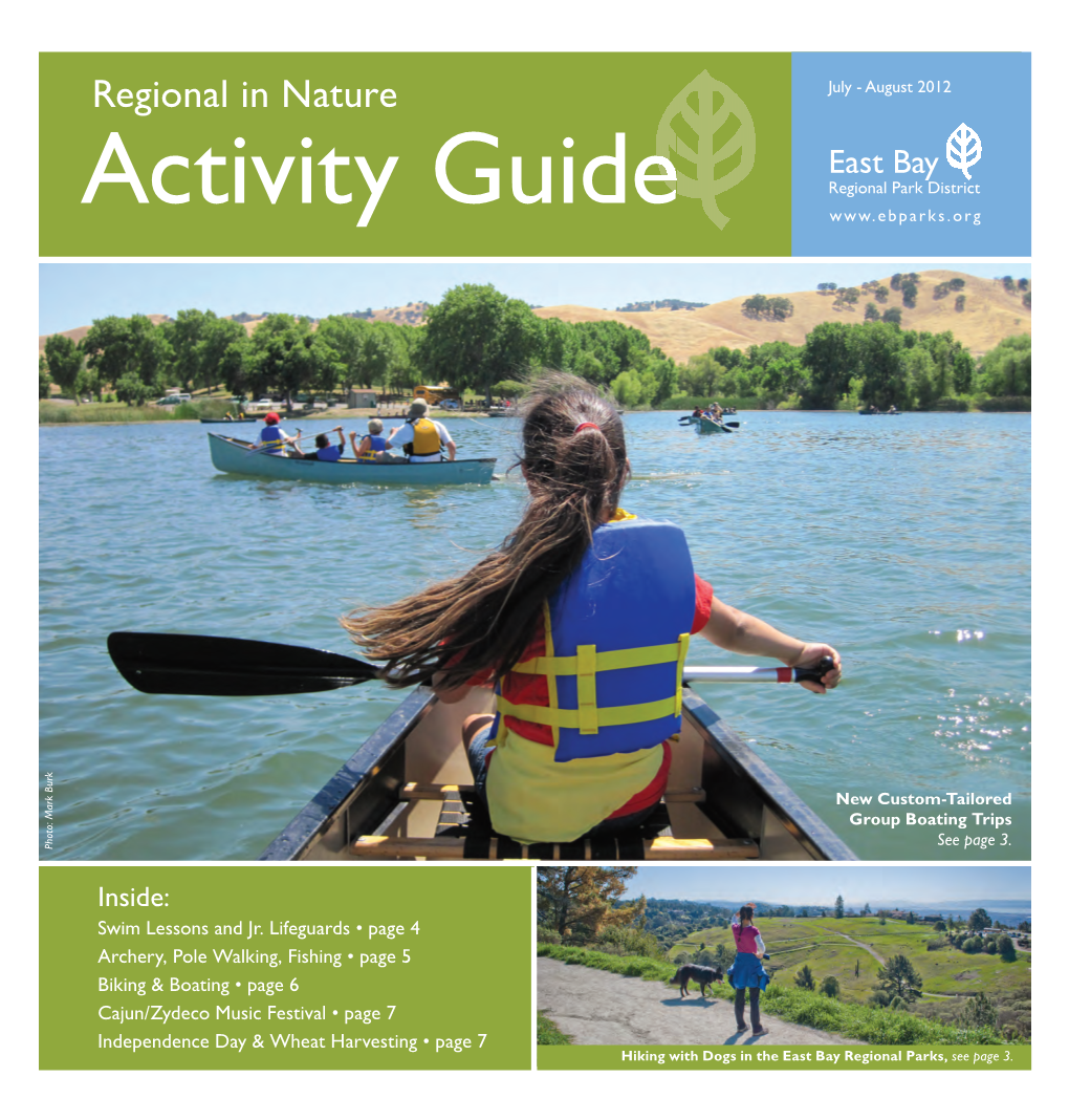 Regional in Nature July - August 2012 East Bay Regional Park District Activity Guide