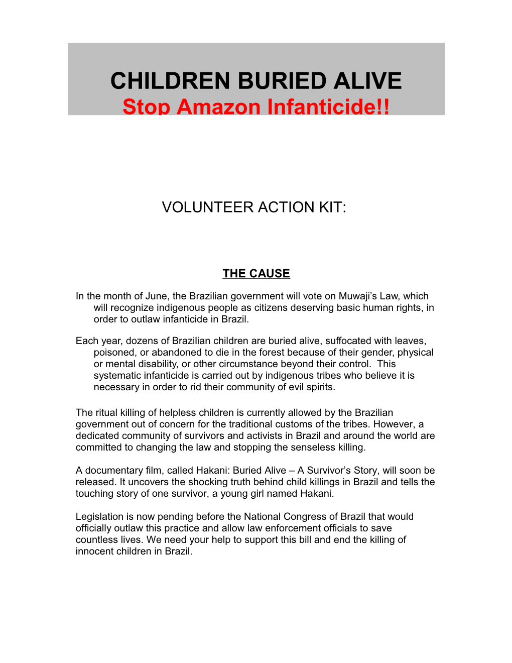 Volunteer Action Kit