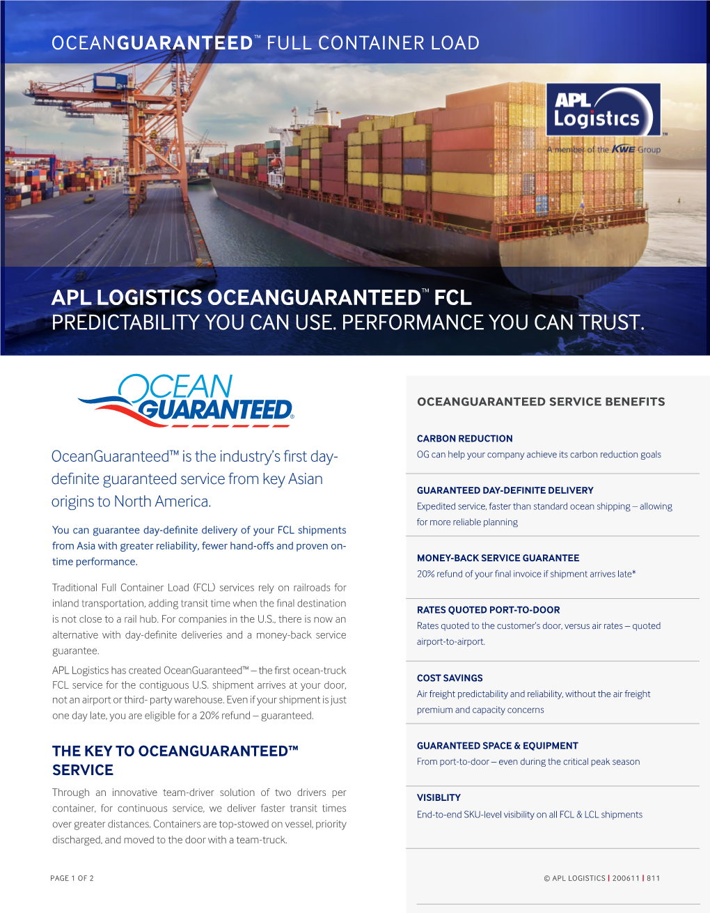 The Oceanguaranteed™ FCL Brochure